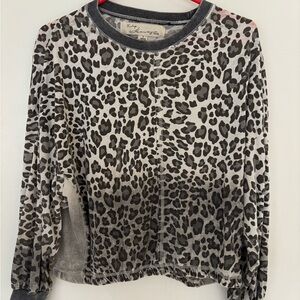 Vintage Havana Leopard Print Long Sleeve Top
